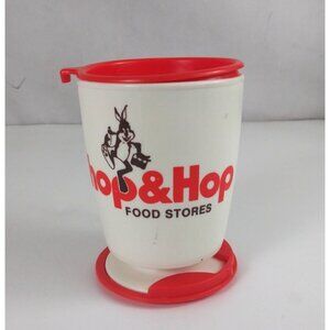 Vintage Whirley Shop & Hop Food Stores Gas Station Plastic Travel Coffee Cup Mug